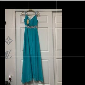 Blue long dress